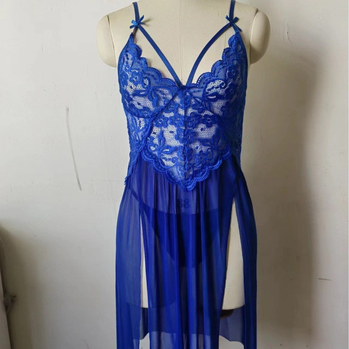 FREEDOMBEAUTY | sexy temptation suspender underwear sex uniform set pure lace maid large size pajamas