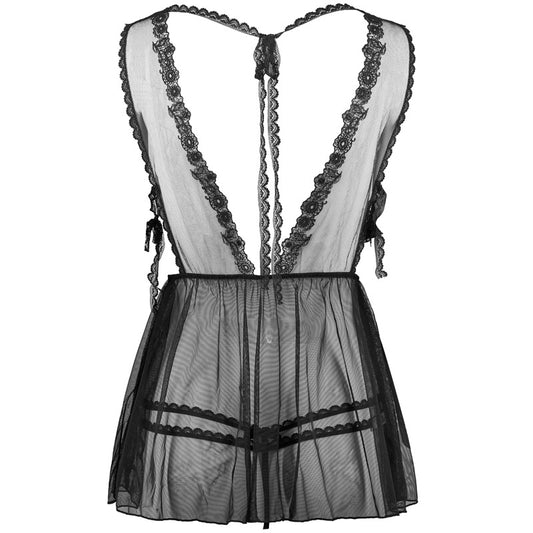 FREEDOMBEAUTY | FQ2840 Perspective mesh nightdress water-soluble lace low-rise thong sexy private bedroom nightdress female strap lace black