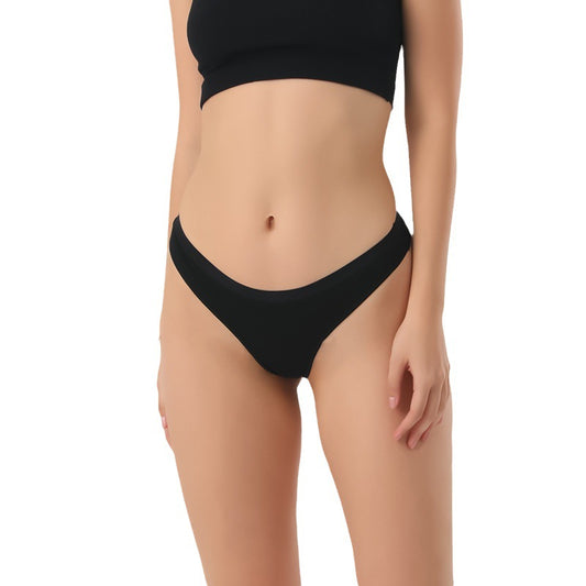 Freedombeauty | European Size Women's 100% Cotton Briefs Youth Sexy Thong Invisible Bikini Combed Cotton Support Briefs in Stock