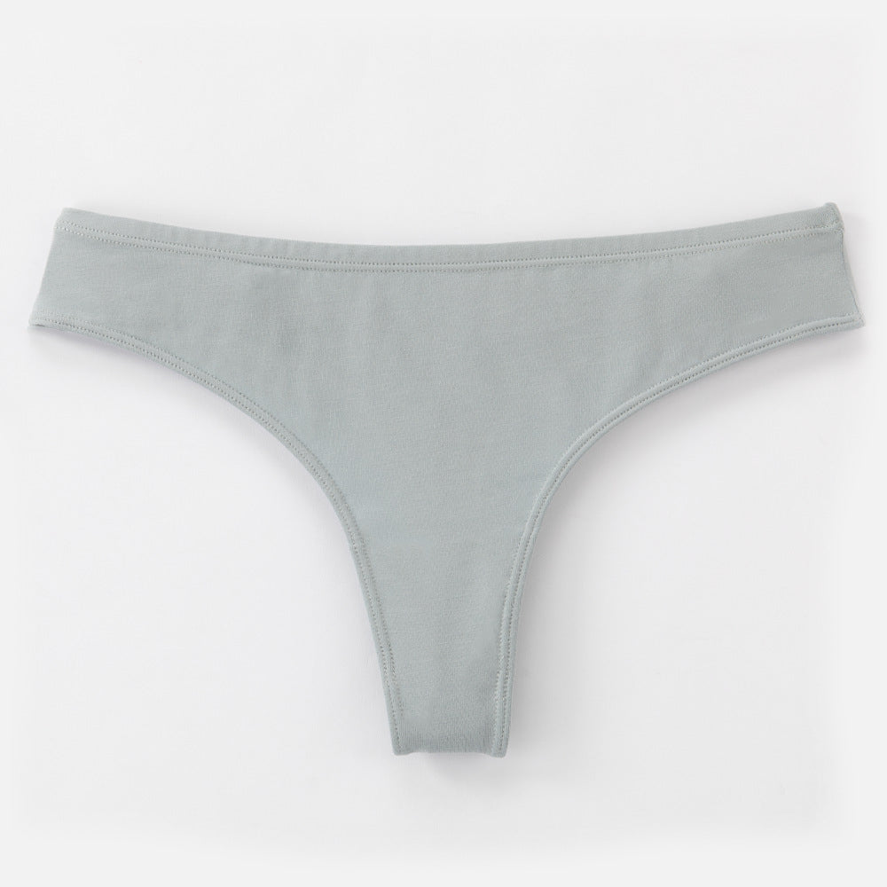 Freedombeauty | Customized Pure Cotton T-Back Women's Combed Cotton Solid Color Women's Briefs Support Small Orders