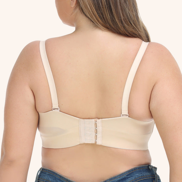 Freedombeauty | Seamless Ultra-Thin Glossy Ice Silk Tube Top Bra Non-Slip Strapless plus Size Wedding Underwear