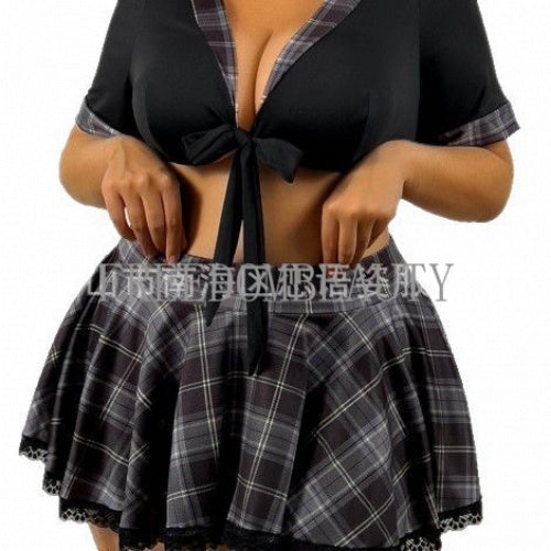 Freedombeauty | Sexy Costume Plaid School Uniform Role Play Exotic Sexy Sleepwear Suit