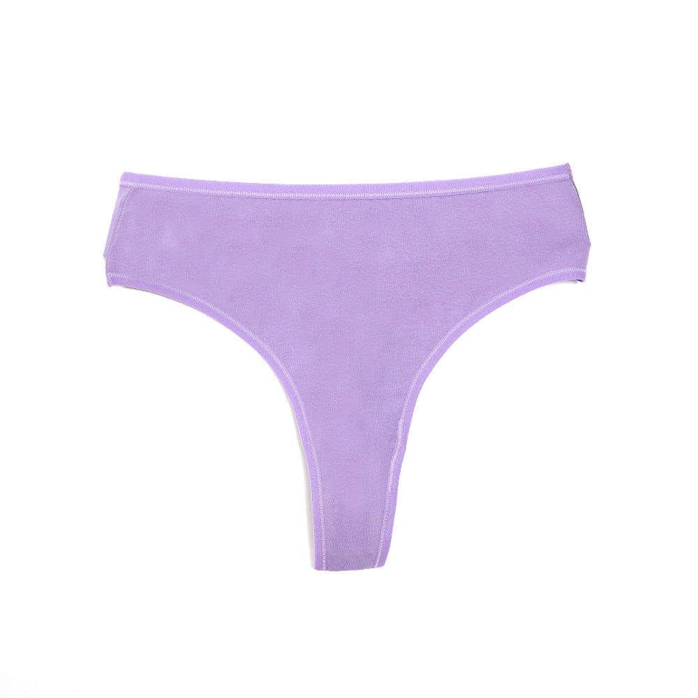 Freedombeauty | plus Size Cotton Underwear Girls' Invisible High Waist Brazilian Panties Breathable Crotch High Slit Briefs Delivery Supported