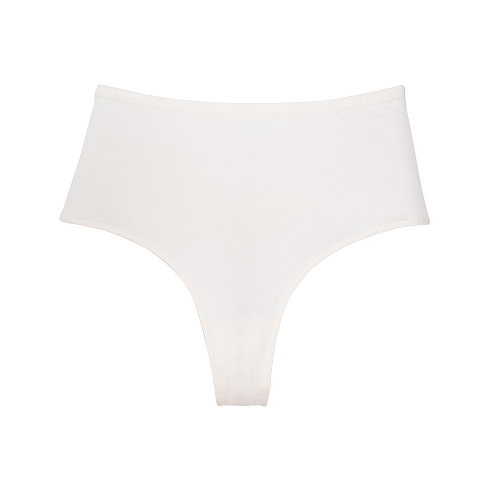 Freedombeauty | Women's Cotton Underwear plus Size High Waist Invisible G-string Breathable High Elastic High Slit Non-Khaki Crotch Briefs in Stock