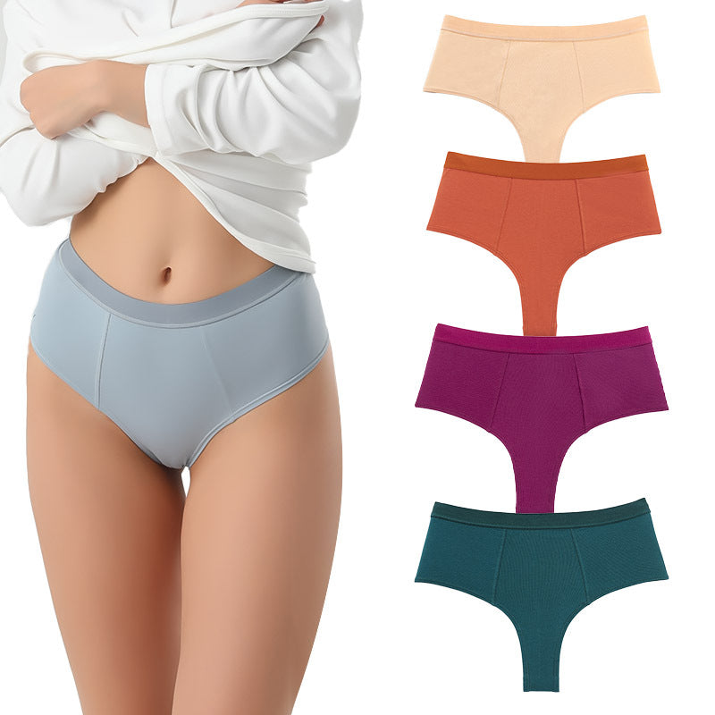 Freedombeauty | Customized 114 Women's High Waist T-Back Highwasit 40 Combed Cotton Sexy Lady's Briefs
