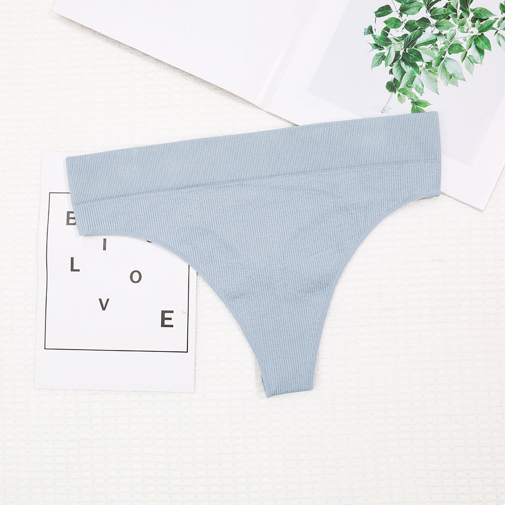 Freedombeauty | New Girl Hip Lifting Underwear Sports Sexy TT Pants Elastic Seamless Solid Color Low Waist plus Size T-Back Women