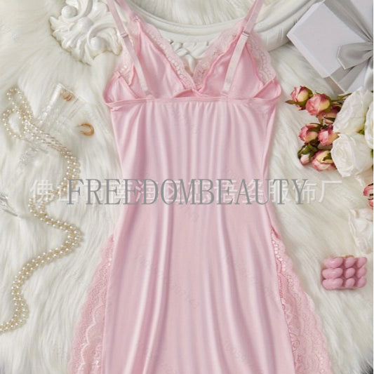 Freedombeauty | Fashion Sweet Style Sexy Lace Stretch Sling Cute Split Sexy Sleepwear Ladies