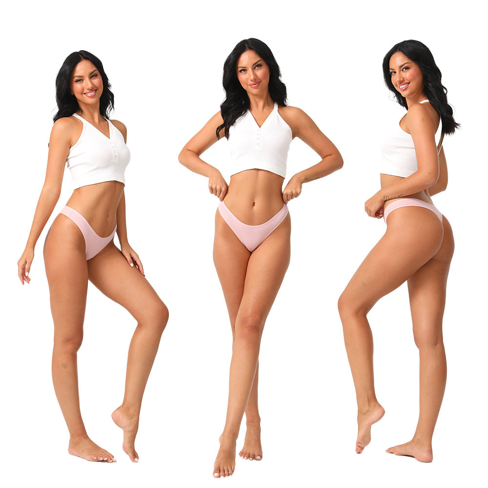 Freedombeauty | New Sexy Thread Cotton T-Back Thongs Customized Breathable Cotton Women's Underwear