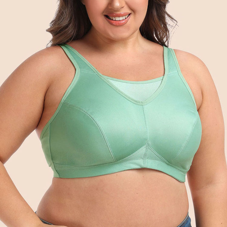 Freedombeauty | Height Chicken Hearts Fully Covered Big Chest Small Shockproof plus Size Sports Bra European and American Yoga Workout Underwear Bcdefg Cup