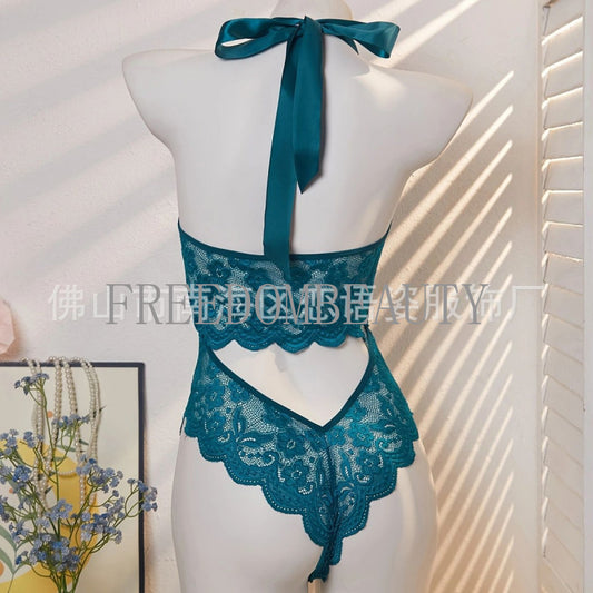 Freedombeauty | Sexy Pure Style Pajamas See-through Jumpsuit Sexy Lingerie Lace