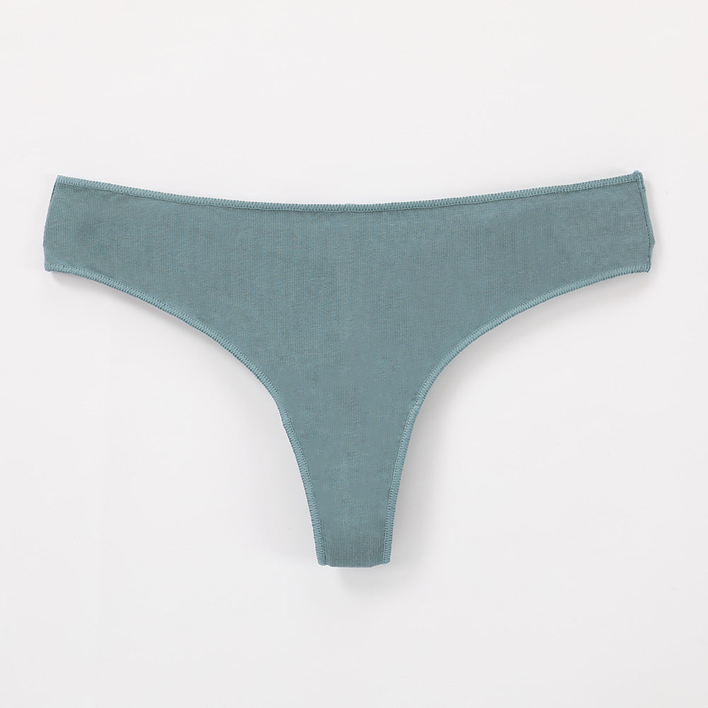 Freedombeauty | Women's Cotton Underwear European and American T-Back Sexy Low Waist Invisible Briefs in Stock