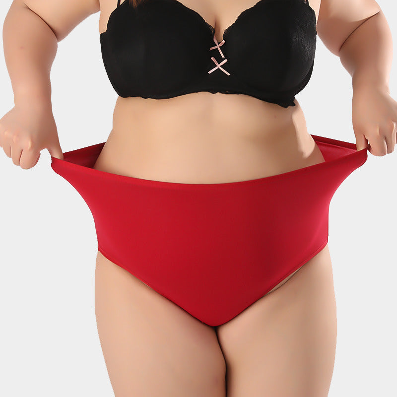 Freedombeauty | plus Size Red Underpants Women's Pure Cotton 130.00kg Life Dragon Year Wedding Celebration Sexy Lace Briefs Rich Shorts
