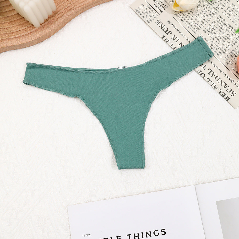 Freedombeauty | Women's Underwear Pure Cotton 2024 New Breathable Comfortable Candy Color Sexy Low Waist T-Back