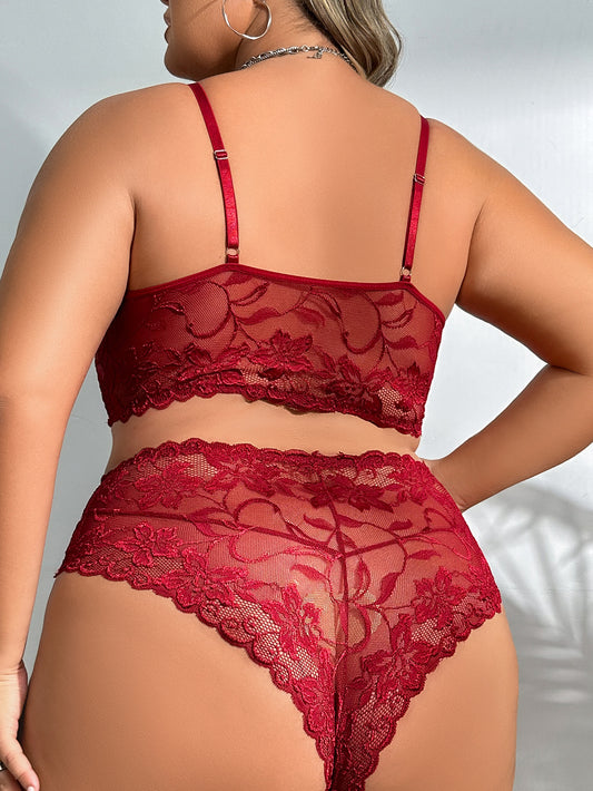 Freedombeauty | High-End Quality New Style Sexy Sexy Mesh 2-Piece Set plus Size