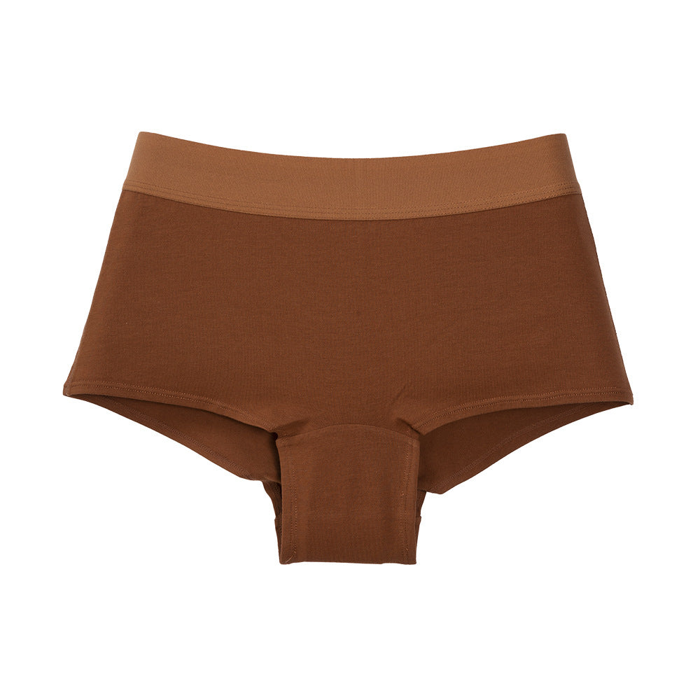 Freedombeauty | plus Size Women's Cotton Underwear Mid Waist Sexy Boxers Breathable Seamless Safety Solid Color in Stock Shorts