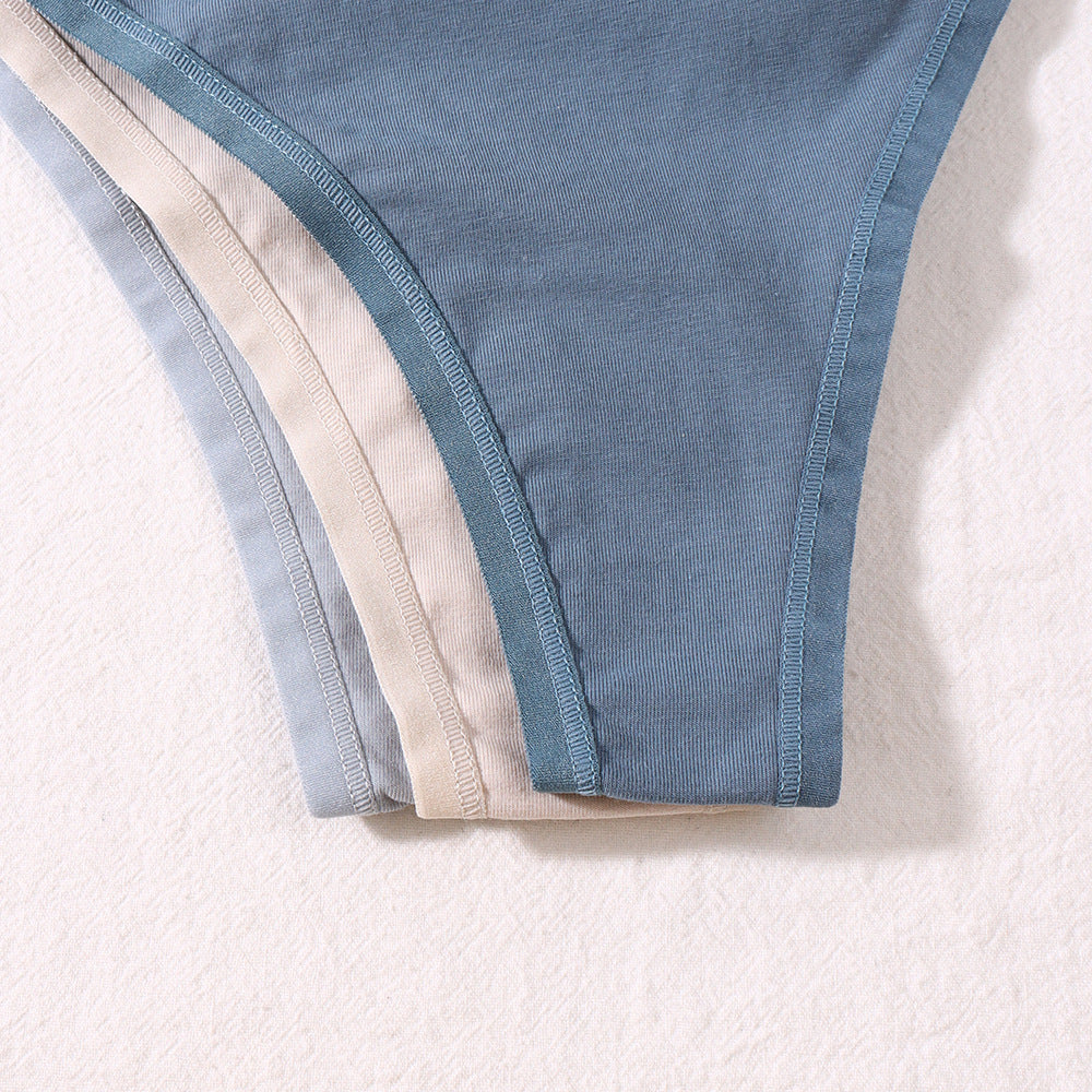 Freedombeauty | Customized 123 Sexy Cotton Underwear 40S Combed Cotton T-Back Breathable Comfortable Low Waist Underwear for Women