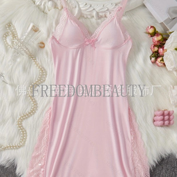 Freedombeauty | Fashion Sweet Style Sexy Lace Stretch Sling Cute Split Sexy Sleepwear Ladies