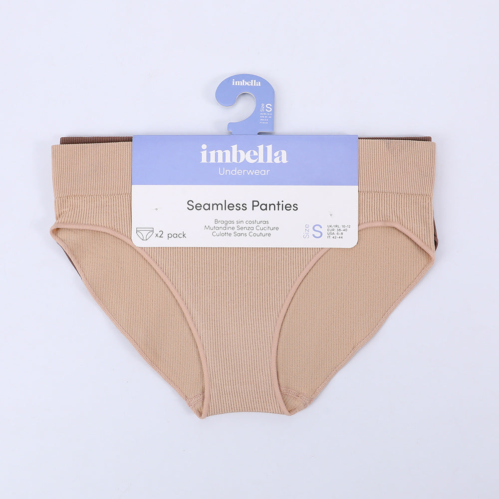 Freedombeauty | Underwear Women's Pure Desire Style European and American Low Waist Lady Sexy Invisible Seamless Sports Fitness Classic Briefs