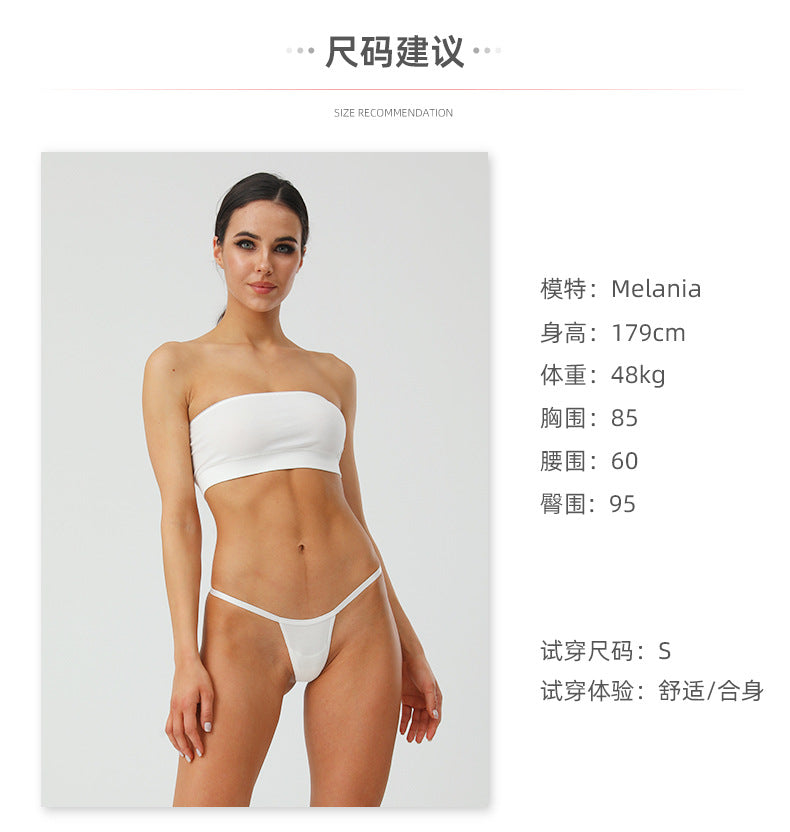 Freedombeauty | Pure Cotton T-Back Temptation Invisible Underpants Girls Mini Thin Strap T-Shaped Briefs in Stock