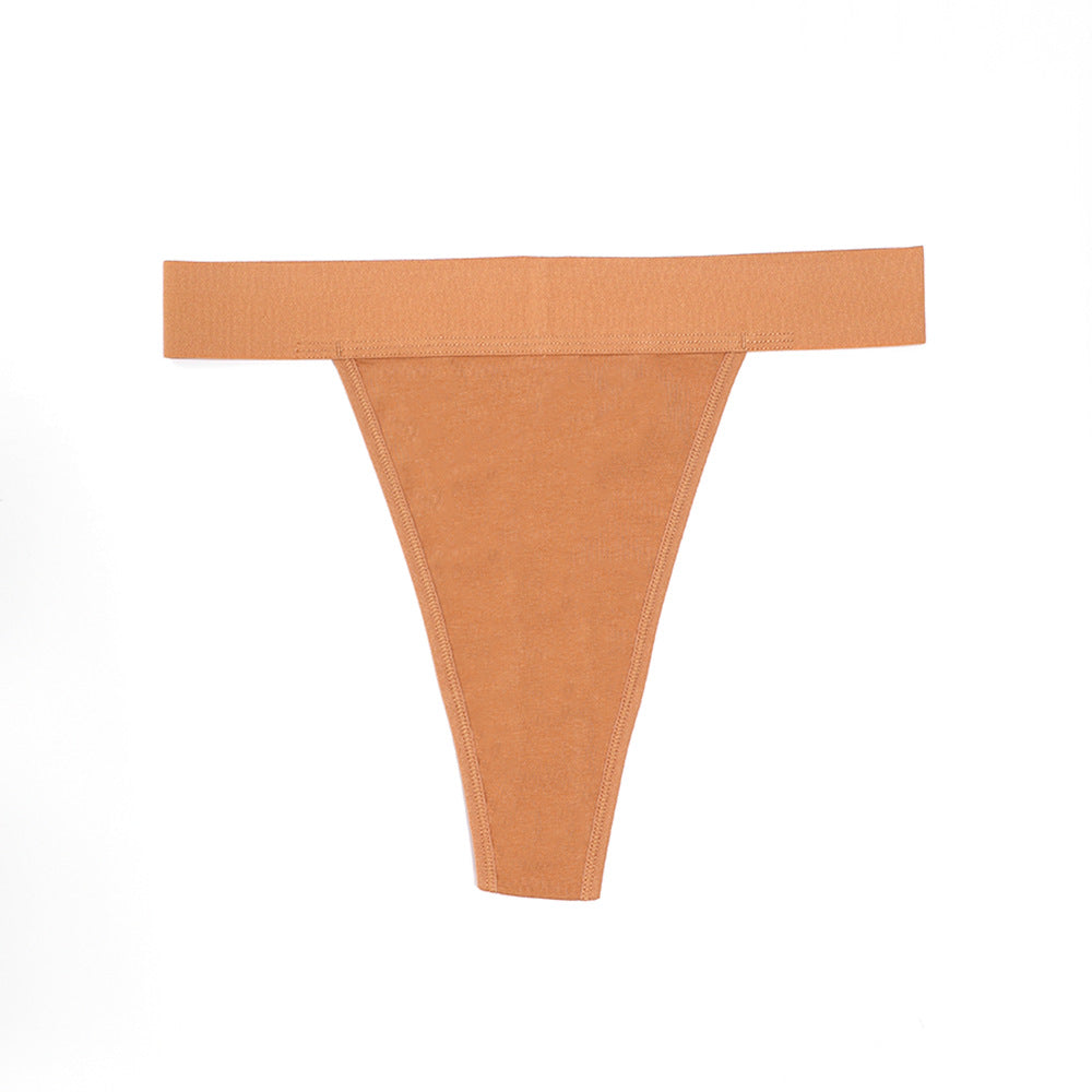 Freedombeauty | Underwear Pure Cotton Women's High Waist Non-Side Seam Women's Pure Cotton European and American Invisible G-string Sexy