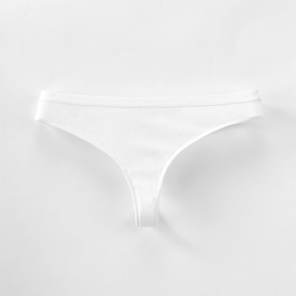 Freedombeauty | European Size Women's 100% Cotton Briefs Youth Sexy Thong Invisible Bikini Combed Cotton Support Briefs in Stock