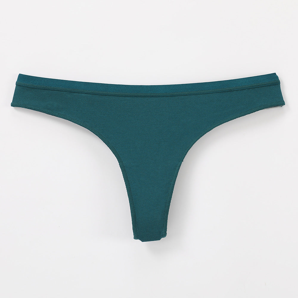 Freedombeauty | European Size Women's 100% Cotton Briefs Youth Sexy Thong Invisible Bikini Combed Cotton Support Briefs in Stock