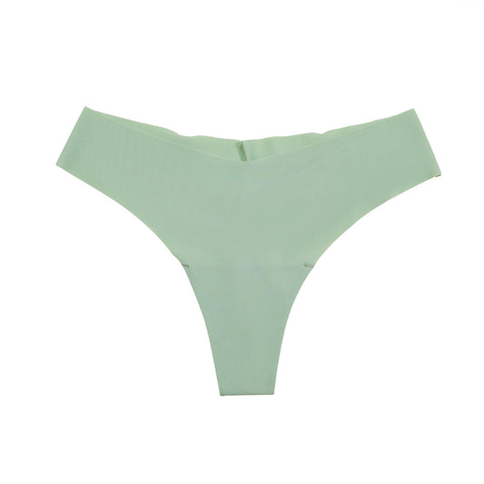 Freedombeauty | Breathable Traceless Invisible Women's Yoga Fitness T-Back Briefs European and American Sexy Ice Silk French Underwear Women