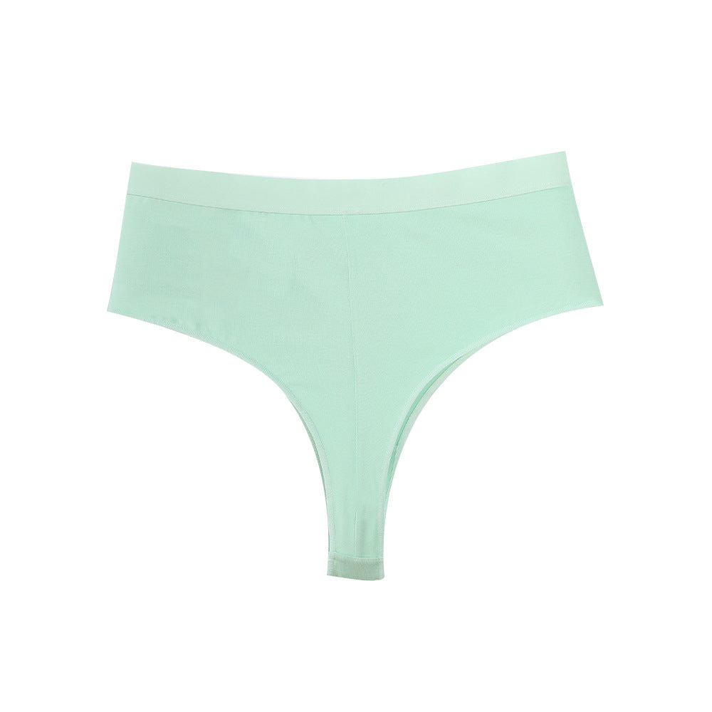 Freedombeauty | Women's Cotton Underwear plus Size High Waist Belly Contracting T-Back High Elastic Back Middle Slit Close-Fitted and Comfortable Sports Briefs