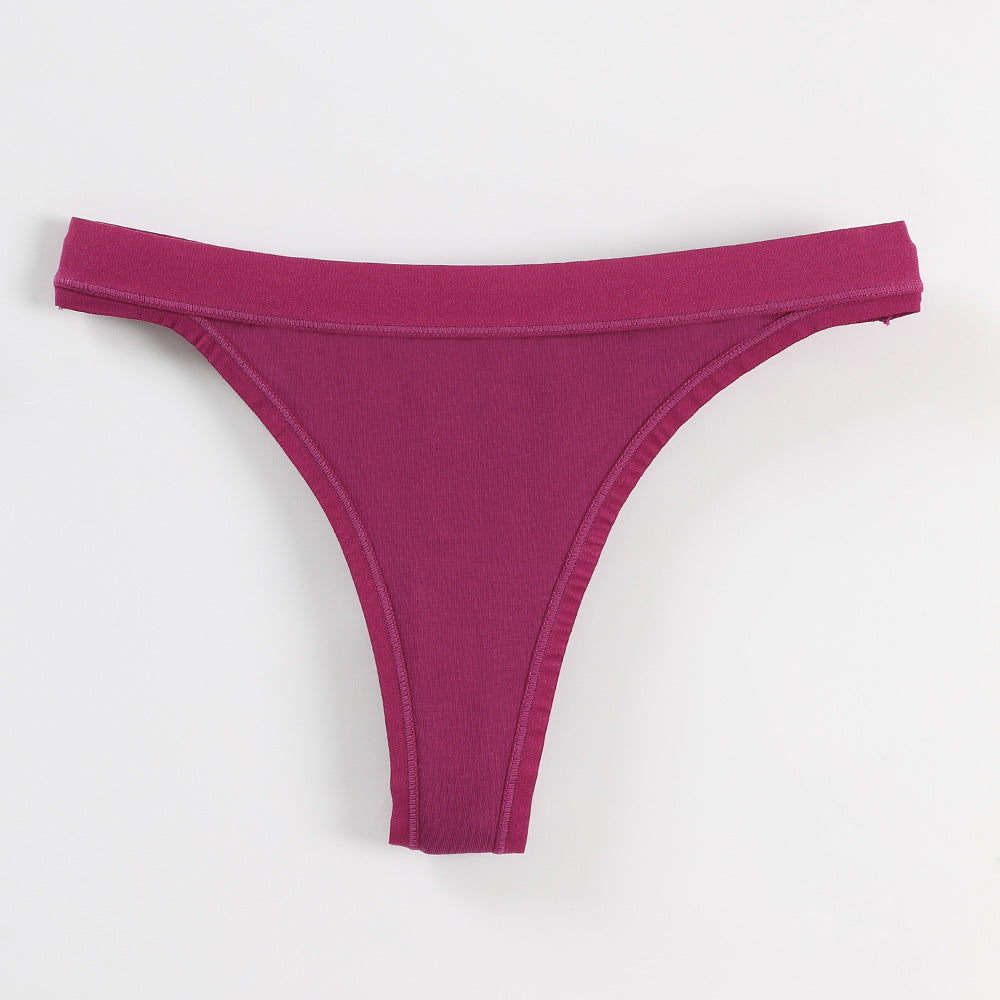 Freedombeauty | Underwear Women's Cotton Briefs Low Waist Sexy T-Back Comfortable Brazilian Panties Support