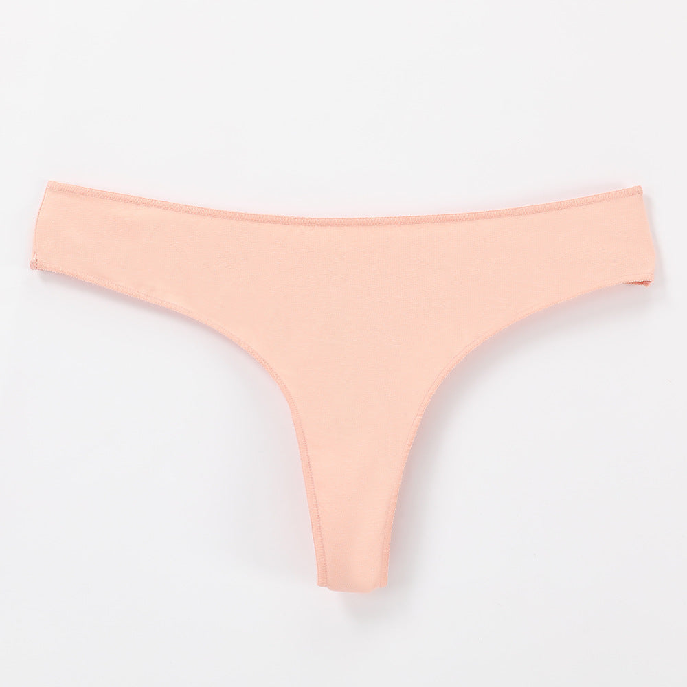 Freedombeauty | Women's Cotton Underwear European and American T-Back Sexy Low Waist Invisible Briefs in Stock