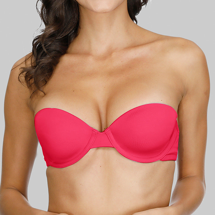 Freedombeauty | 2021 New Solid Color Zodiac Anniversary Year Bra Bra Dress Red Strapless All-Match Bra European and American Bra