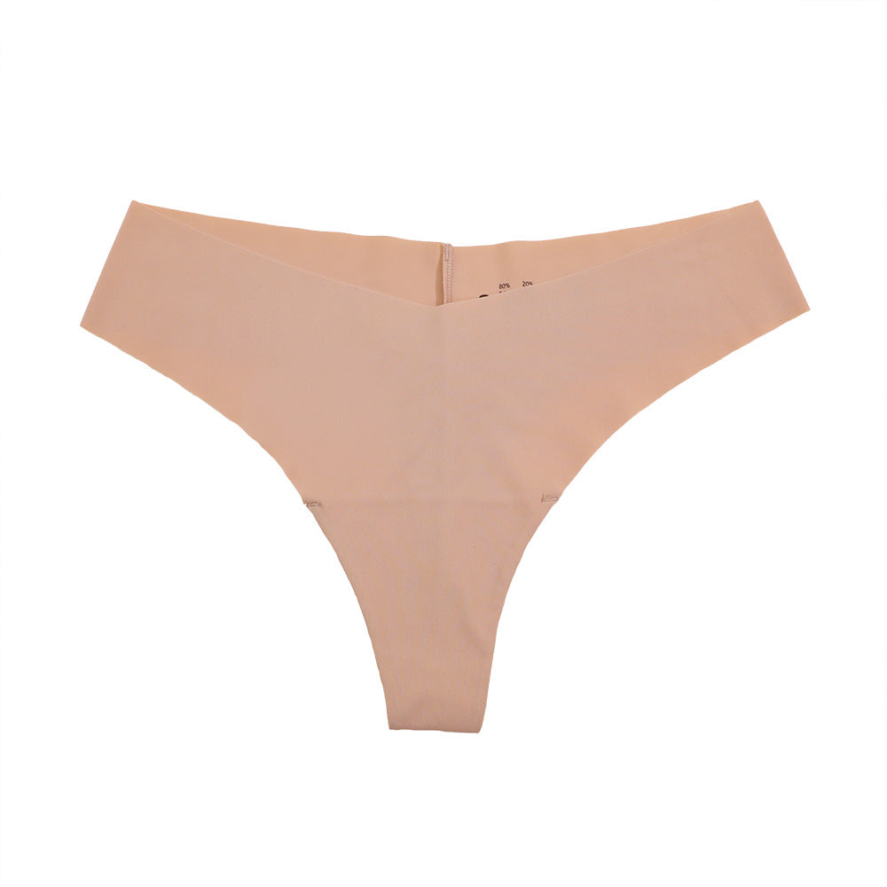Freedombeauty | Breathable Traceless Invisible Women's Yoga Fitness T-Back Briefs European and American Sexy Ice Silk French Underwear Women