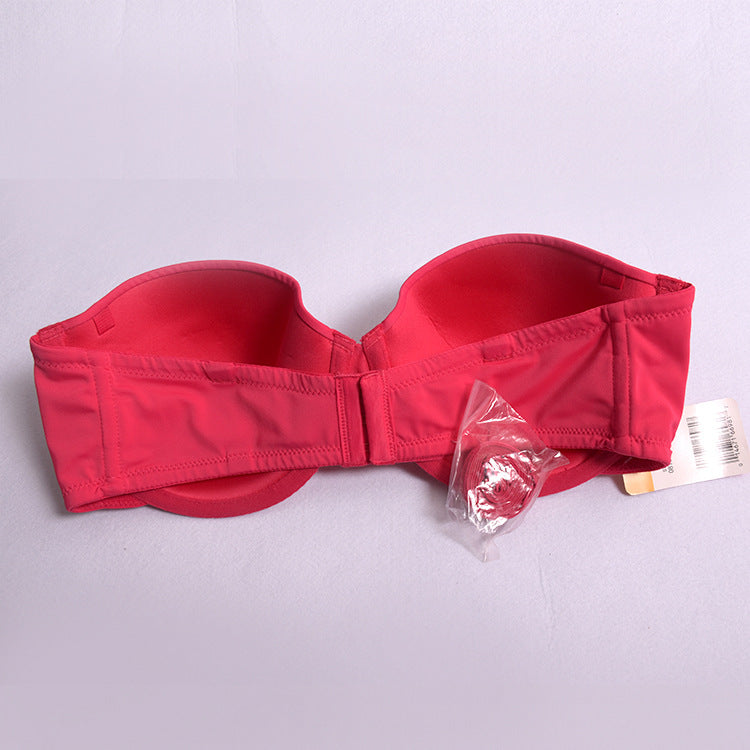 Freedombeauty | 2021 New Solid Color Zodiac Anniversary Year Bra Bra Dress Red Strapless All-Match Bra European and American Bra