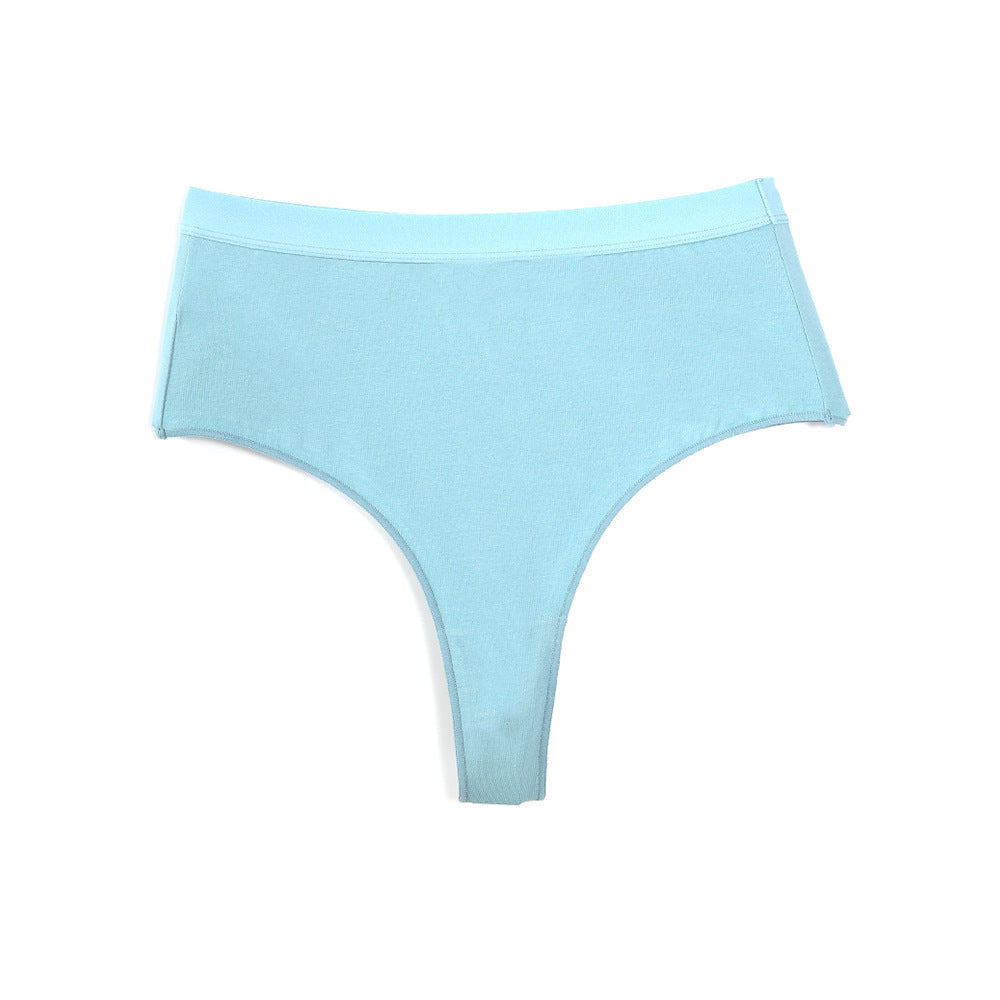 Freedombeauty | Women's Cotton Underwear plus Size High Waist Belly Contracting T-Back High Elastic Back Middle Slit Close-Fitted and Comfortable Sports Briefs