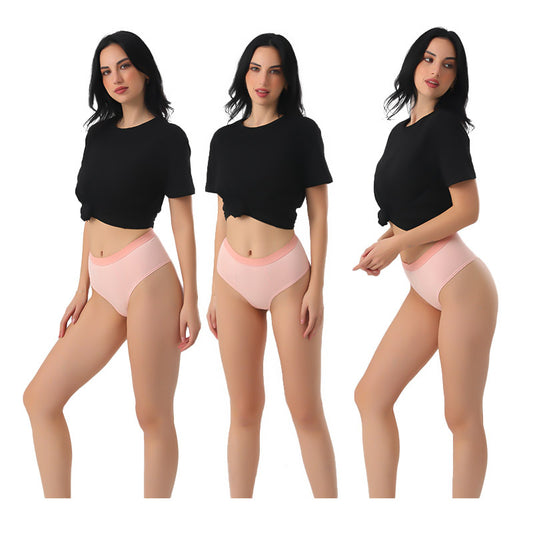 Freedombeauty | Sexy Panties Cotton Women's Briefs 40 Combed Cotton plus Size High Waist Girls' Shorts Comfortable