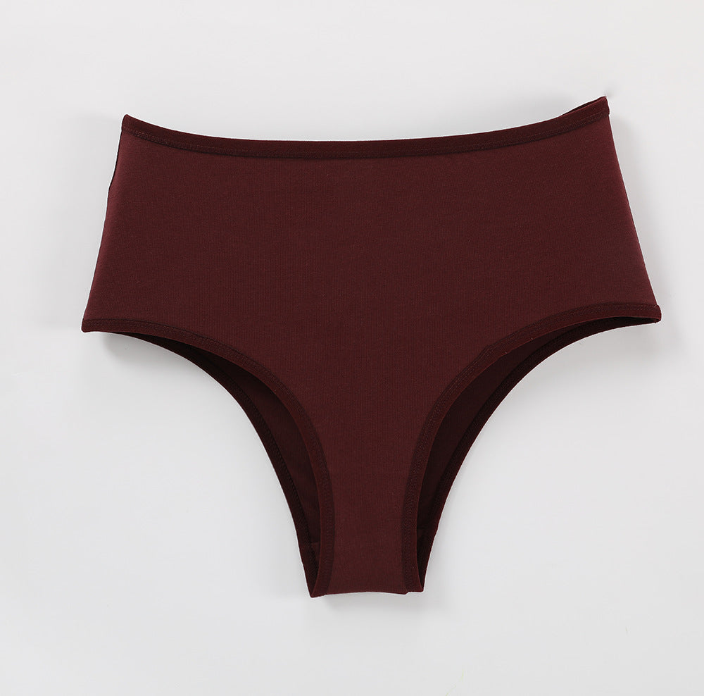 Freedombeauty | Underwear Women's Dys130 High Waist European and American Ladies Briefs 40S Combed Cotton Comfortable Breathable plus Size Underwear
