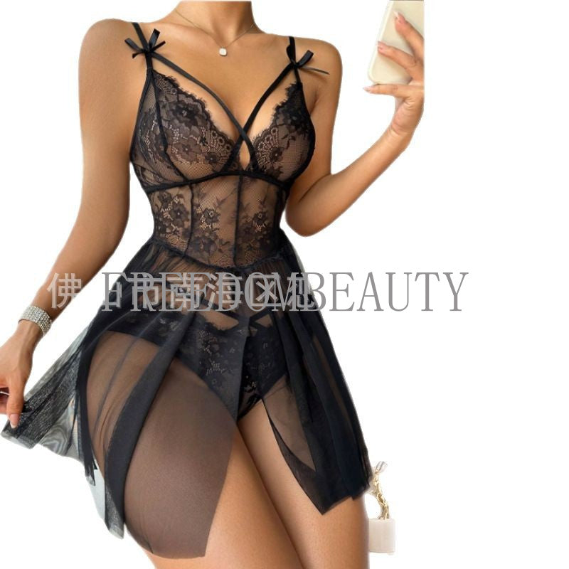 Freedombeauty | Fashion Lace Sexy Stretch Mesh Sexy Lingerie Temptation Pure Desire Style Sweet Sexy Sleepwear