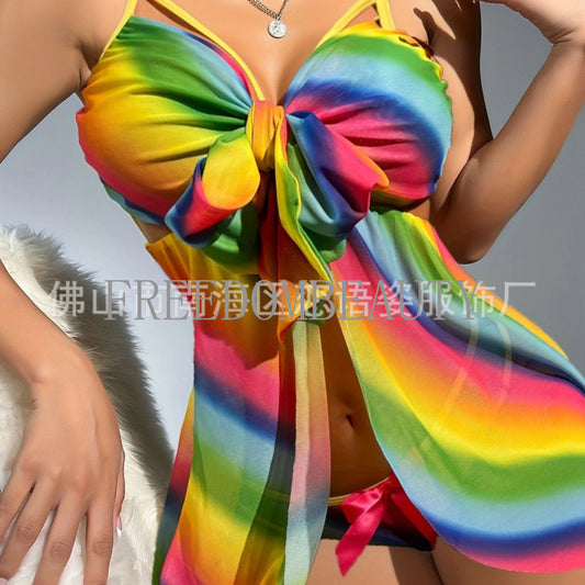 Freedombeauty | New Rainbow Gradient in Stock Fashion Charm Seduction Sexy Pure Desire Style Sexy Lingerie