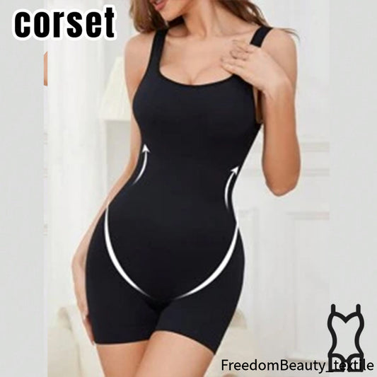 freedombeauty|Trendy European and American Shapewear Plus Size Abdomen Control Strong Sports Bra Waist Shaping Hip Lift Postpartum Recovery Tight Slimming Bodysuit