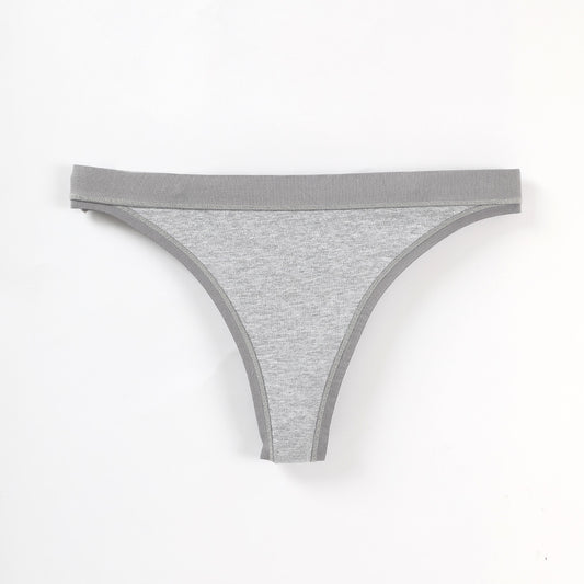 Freedombeauty | Customized 123 Sexy Cotton Underwear 40S Combed Cotton T-Back Breathable Comfortable Low Waist Underwear for Women