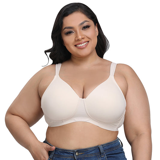 Freedombeauty | New Boutique Super plus Size Bra without Steel Ring Full Cup 125C Plump Girls European and American Underwear Wide Shoulder Strap