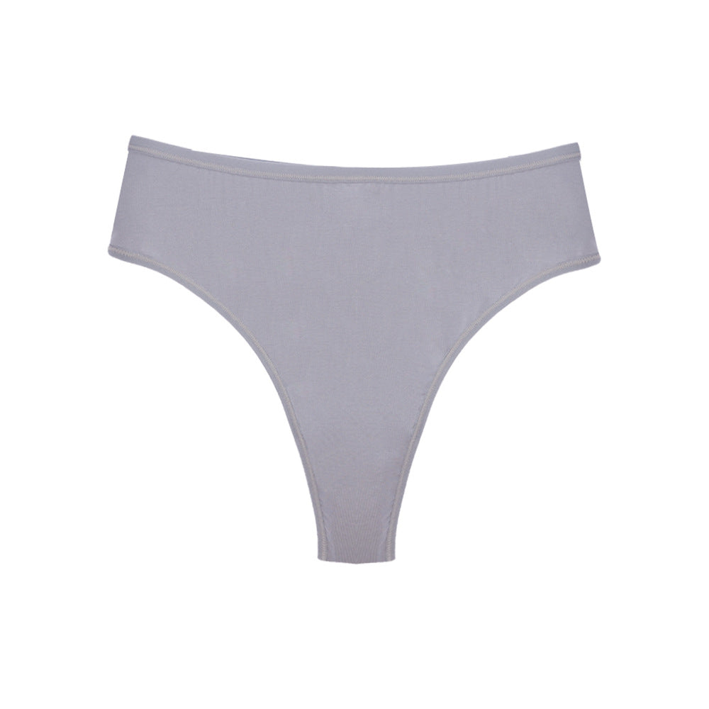 Freedombeauty | plus Size Cotton Underwear Girls' Invisible High Waist Brazilian Panties Breathable Crotch High Slit Briefs Delivery Supported
