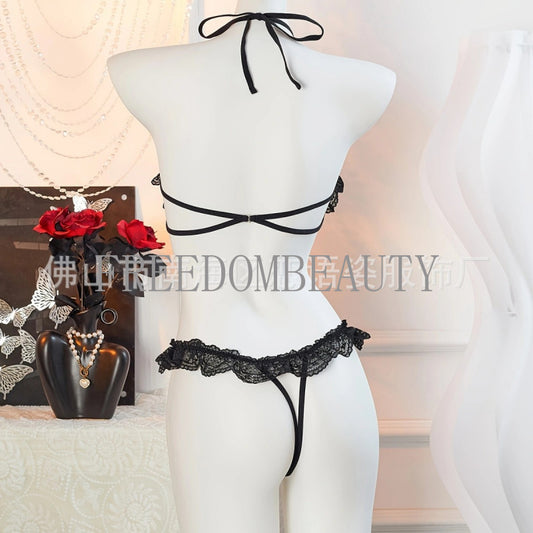 Freedombeauty | Sexy Fashion Sweet Pure Desire Wind Dew Lace Backless Sleeveless Jumpsuit