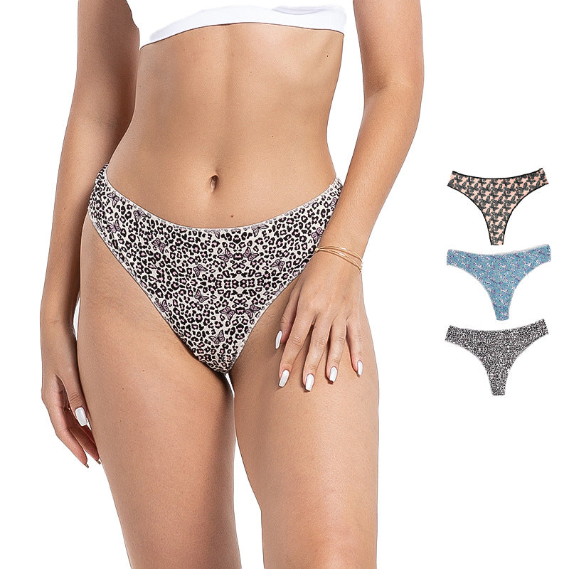 Freedombeauty | European and American New Pattern Briefs Breathable Sexy Underwear Low Waist T-Shaped Panties Lady Sexy T-Back