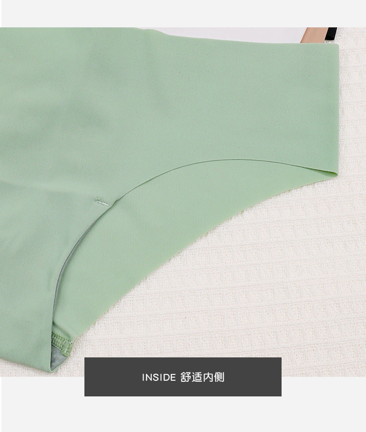 Freedombeauty | Breathable Traceless Invisible Women's Yoga Fitness T-Back Briefs European and American Sexy Ice Silk French Underwear Women