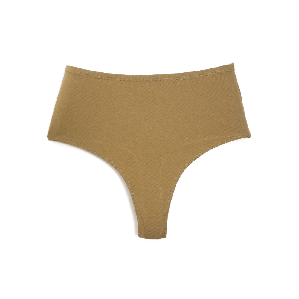 Freedombeauty | Women's Cotton Underwear plus Size High Waist Invisible G-string Breathable High Elastic High Slit Non-Khaki Crotch Briefs in Stock