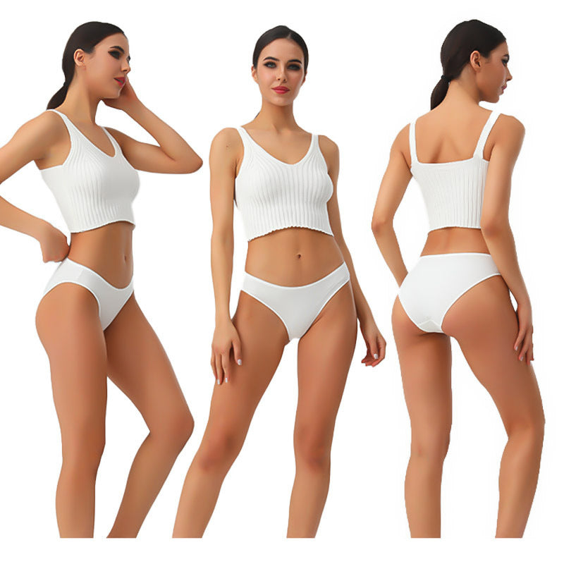 Freedombeauty | Cotton Large Size Ladies' Underwear 130.00kg Hip Lifting 40S Combed Cotton Knit Breathable Comfortable Briefs Delivery Supported