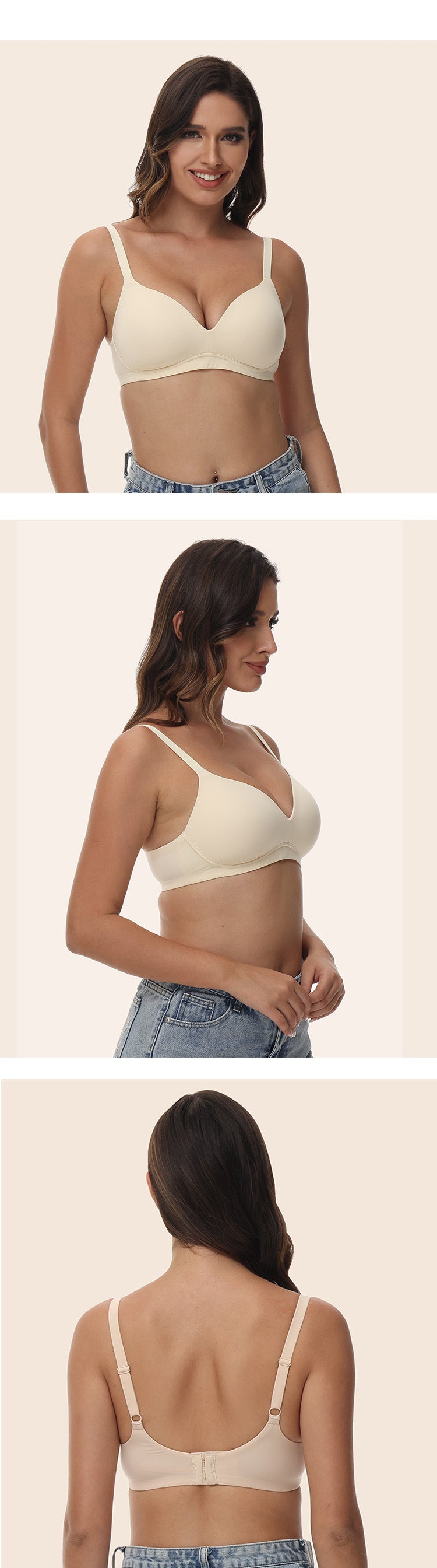 Freedombeauty | Thin Cup Seamless Basic Style Slimming Versatile Wireless Smooth Bra Underwear T-shirt 70-95abcdef