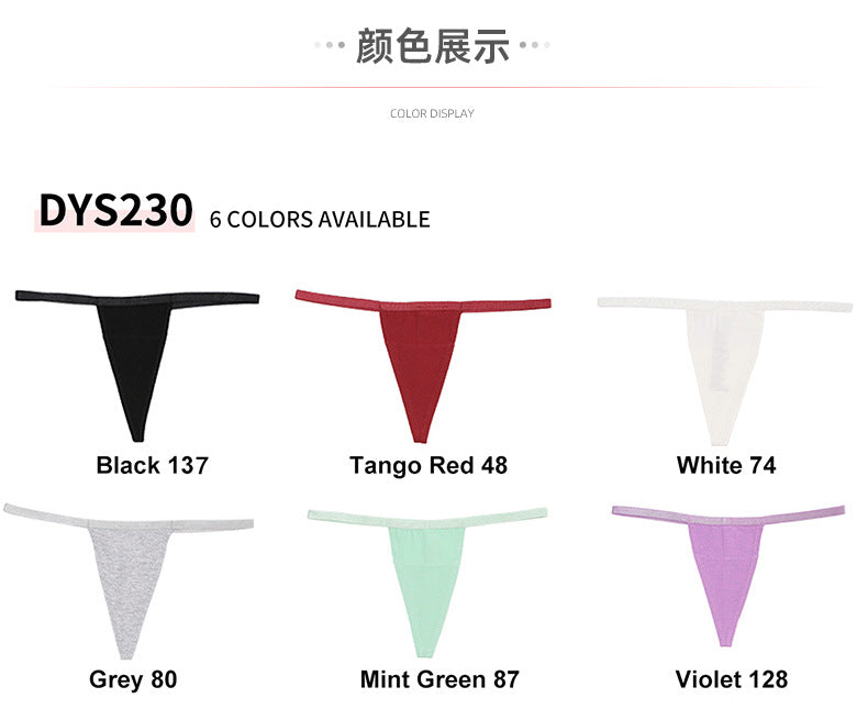Freedombeauty | Pure Cotton T-Back Temptation Invisible Underpants Girls Mini Thin Strap T-Shaped Briefs in Stock
