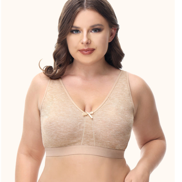 Freedombeauty | Direct Supply Stable Wireless Traceless plus Size Bra Full Cup 100.00kg Plump Girls Underwear